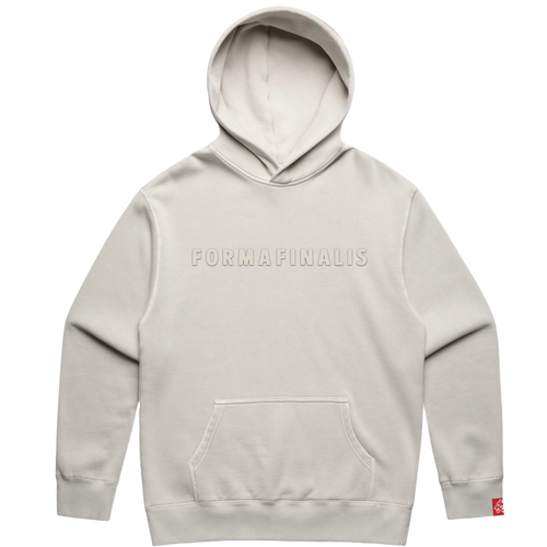 SS25 FF Capsule Midweight Tonal Hoodie in Faded Bone – relaxed unisex fit on 320 GSM garment-dyed CVC fleece