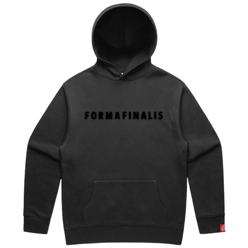 SS25 FF Capsule Midweight Tonal Hoodie in Faded Blaqck – relaxed unisex fit on 320 GSM garment-dyed CVC fleece