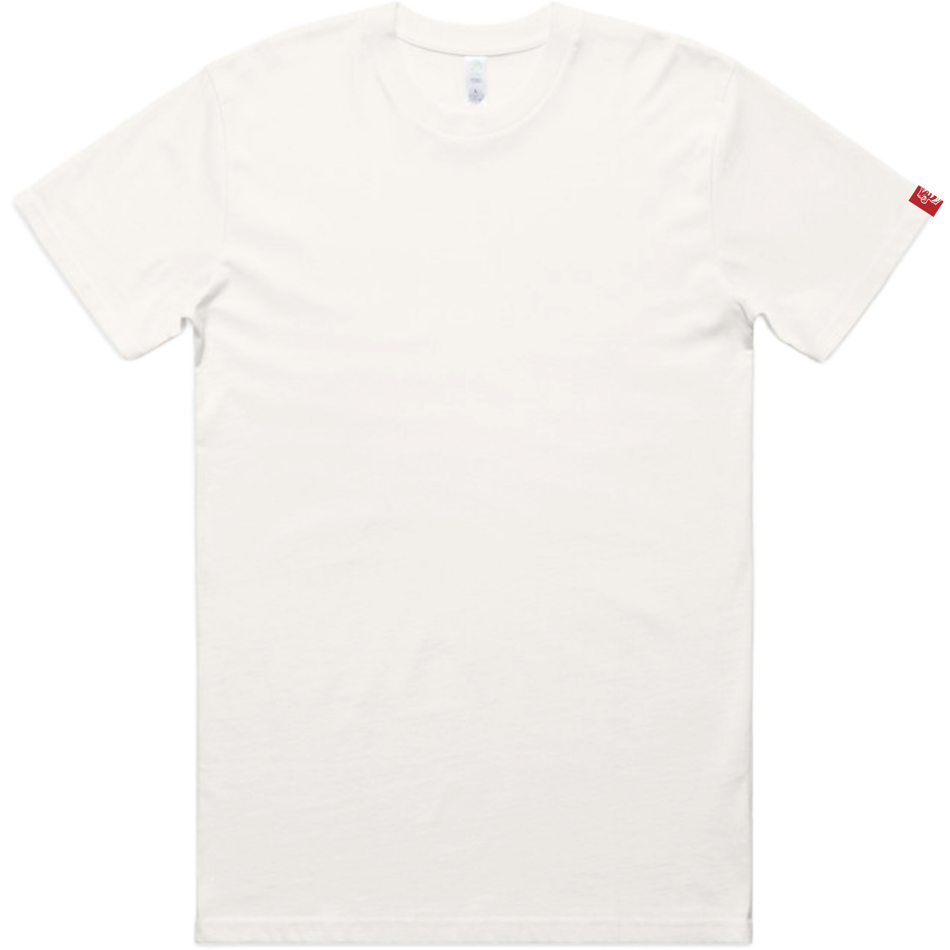 FormaFinalis White Organic Tee – Relaxed Fit natural cotton heavy weight tee-  220GSM Cotton. Undyed,  minimalist design with discreet embroided FF Tiger Logo on sleeve. 